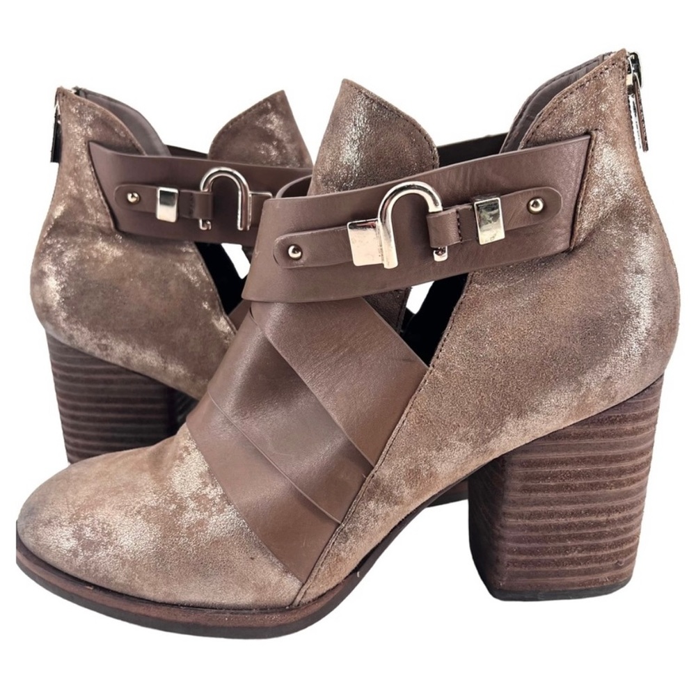 LIKE NEW Isola Ladora Booties / Ankle Boots in Anthracite (Size 9; Gold …